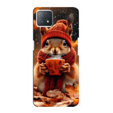 Печатный чехол «Зверята с кофе» для Oppo a72 (5G) – Белка с кофе