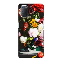 Брендновые Чехлы для Oppo A72 - (PREMIUMPrint) (Nike цветы)