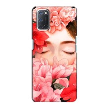 Чехлы (ART) Цветы на Oppo A72 (VPrint) (Глаза в цветах)