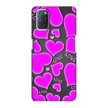 Чехлы для любимой на OPPO A72 (VPrint) (Pink hearts)