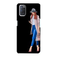 Чехол с картинкой Модные Девчонки Oppo A72 – Девушка со смартфоном
