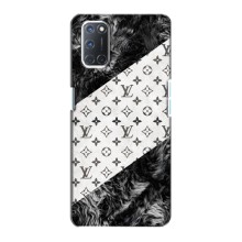 Чехол Стиль Louis Vuitton на Oppo A72 (LV на белом)