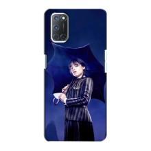 Чехлы Венсдей на Oppo A72 Уэнсдей (AlphaPrint) (Уэнздей с зонтом)