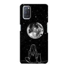 Чехол с рисунком кот на Oppo A72 – Девушка с котом