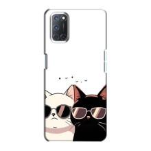 Чехол с рисунком кот на Oppo A72 – Коты в очках