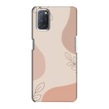 Чехол цветочный дизайн для Oppo A72 – Коричневый фон