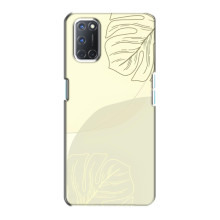 Чехол цветочный дизайн для Oppo A72 – Зелёный фон