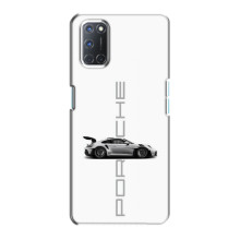 Чехол с авто Порше для Oppo A72 – белый Порше