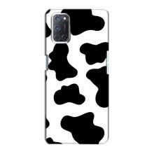 Чехол с принтом коровы на Оппо А72 – Черный принт