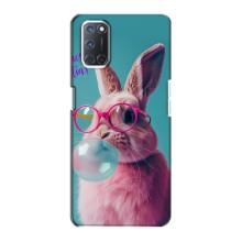Чохол з принтом стильні тварини для OPPO A72 (Кролик в окулярах)