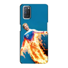 Чехол с принтом Фантастическая четверка для Oppo A72 – Человек-Факел