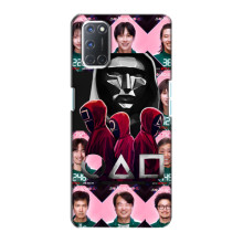 Чехол Гра в кальмара для Oppo A72 – Персонажи игры кальмара