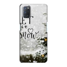 Новогодние, Праздничные Чехлы для Oppo A72 - 2024 год (Let it snow)