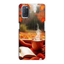 Чехол с уникальным дизайном «Осень с кофе» для Oppo A72 – Кофе и дождь