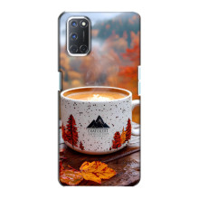 Чехол с уникальным дизайном «Осень с кофе» для Oppo A72 – Кофе на природе