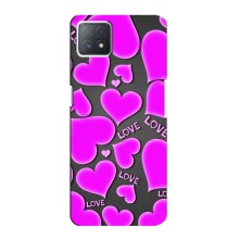 Чехлы для любимой на Оппо А73 5Джи (VPrint) (Pink hearts)