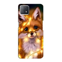 Чехлы с картинкой Лисички для Oppo a73 (5G) (VPrint) (Лисичка в гирляндах)