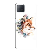 Чехлы с картинкой Лисички для Oppo a73 (5G) (VPrint) (Лисичка в цветочках)