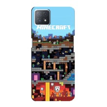Чехол Майнкрафт на Oppo a73 (5G) (AlphaPrint) Minecraft (фон Minecraft)