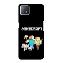 Чехол Майнкрафт на Oppo a73 (5G) (AlphaPrint) Minecraft (герои Minecraft)