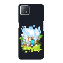 Чехол Майнкрафт на Oppo a73 (5G) (AlphaPrint) Minecraft (персонажи Minecraft)