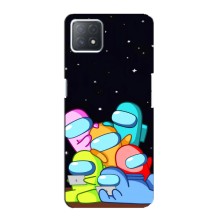 Чехол Амонг Ас для Oppo a73 (5G) (AlphaPrint) (Скины в космосе)