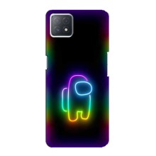 Чехол Амонг Ас для Oppo a73 (5G) (AlphaPrint) (Яркий скин)