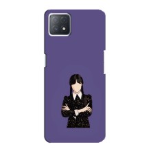 Чехлы Венсдей на Oppo a73 (5G) Уэнсдей (AlphaPrint) (Уэнздей в черном)