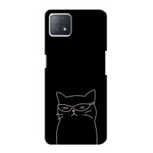 Чехол с рисунком кот на Oppo a73 (5G) (Равнодушный кот)