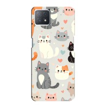 Чехол с рисунком кот на Oppo a73 (5G) (Коллаж котов)