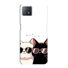 Чехол с рисунком кот на Oppo a73 (5G) (Коты в очках)