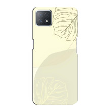 Чехол цветочный дизайн для Oppo a73 (5G) – Зелёный фон
