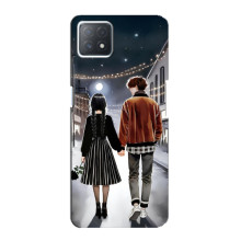 Чехол с дизайном Венздей 2 на Oppo a73 (5G) – Уэнсдей и Тайлер