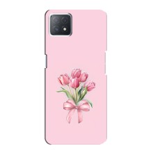 Чехол с розовым рисунком для Oppo a73 (5G) (Букет цветов)