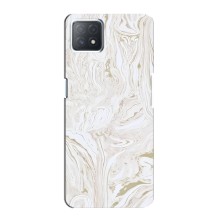 Мраморный чехол на Oppo a73 (5G) (VPrint) (Белый мрамор)