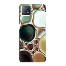 Мраморный чехол на Oppo a73 (5G) (VPrint) (Радужный Мрамор)