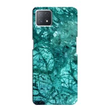 Мраморный чехол на Oppo a73 (5G) (VPrint) (Зеленый мрамор)