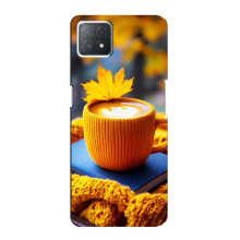 Чехол с уникальным дизайном «Осень с кофе» для Oppo a73 (5G)