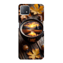 Чехол с уникальным дизайном «Осень с кофе» для Oppo a73 (5G) – Тёмный кофе