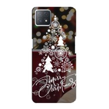 Рождественские Чехлы для Oppo a73 (5G) (VPrint) (Елочка узорная)