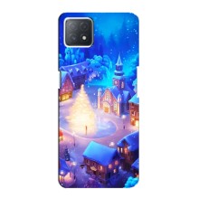 Рождественские Чехлы для Oppo a73 (5G) (VPrint) (Рождественский город)
