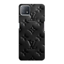 Текстурный Чехол Louis Vuitton для Оппо А73 (5G) (Черный ЛВ)