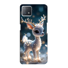 Яскравий чохол для Oppo a73 (5G) з Зимові Оленята – Блискуче оленятко