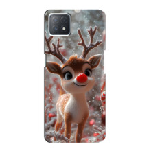 Яркий чехол для Oppo a73 (5G) с Зимними Оленятами