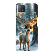 Яскравий чохол для Oppo a73 (5G) з Зимові Оленята – Оленятко в лісі