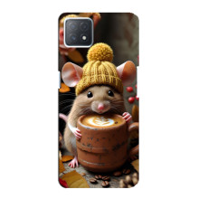 Печатный чехол «Зверята с кофе» для Oppo a73 (5G) – Медведь с кофе