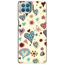 Чехлы для любимой на OPPO Á73 (VPrint) (Сердечки)