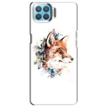 Чохли з картинкою Лисичка для Oppo A73 (VPrint) (Лиса в квітах)