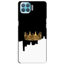 Чехол (Корона на чёрном фоне) для Оппо А73 – Золотая корона