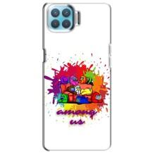 Чохли Амонг Ас для Oppo A73 (AlphaPrint) (Яскравий АмонгАс)